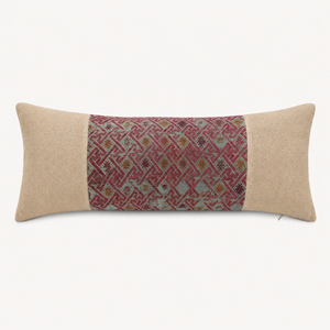 Vintage Fabric Pillow 24" x 10"