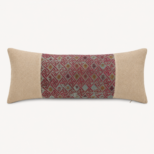 Vintage Fabric Pillow 24" x 10"