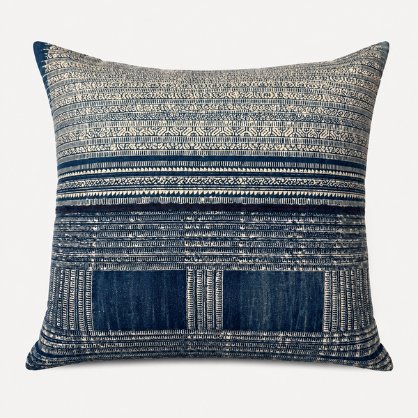 Vintage Fabric Pillow w/ Trillium 19.5" x 18.5"