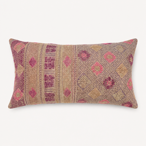 Vintage Fabric Pillow 20" x 12"