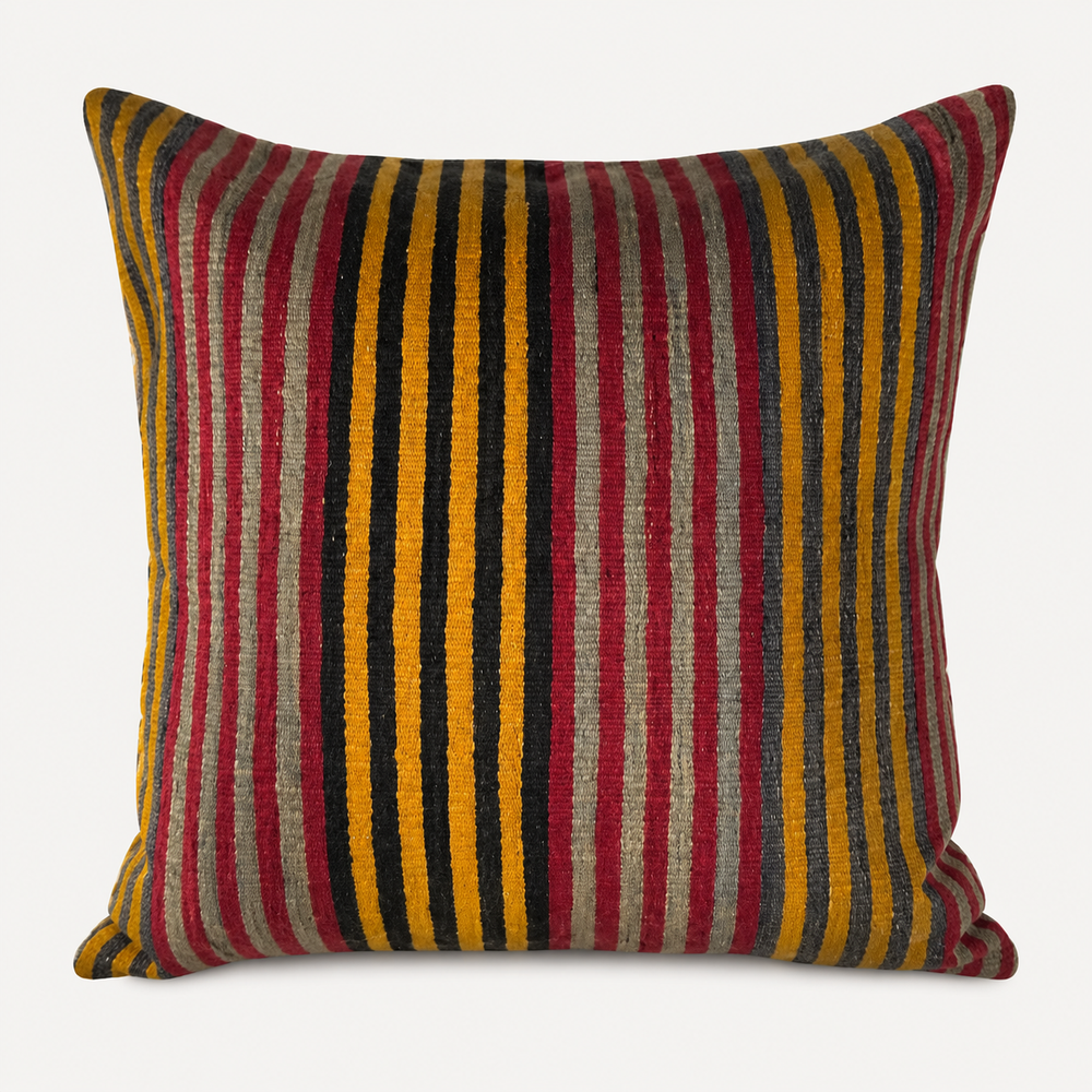 Vintage Kilim Pillow • 28” x 28”
