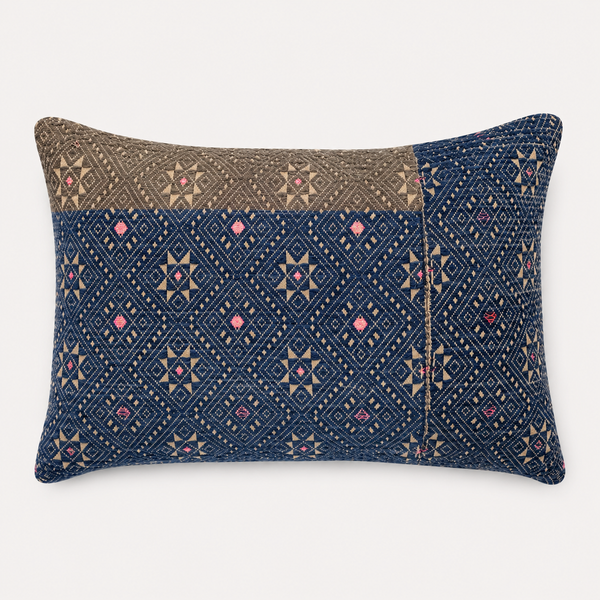 Vintage Fabric Pillow 16.5" x 12"