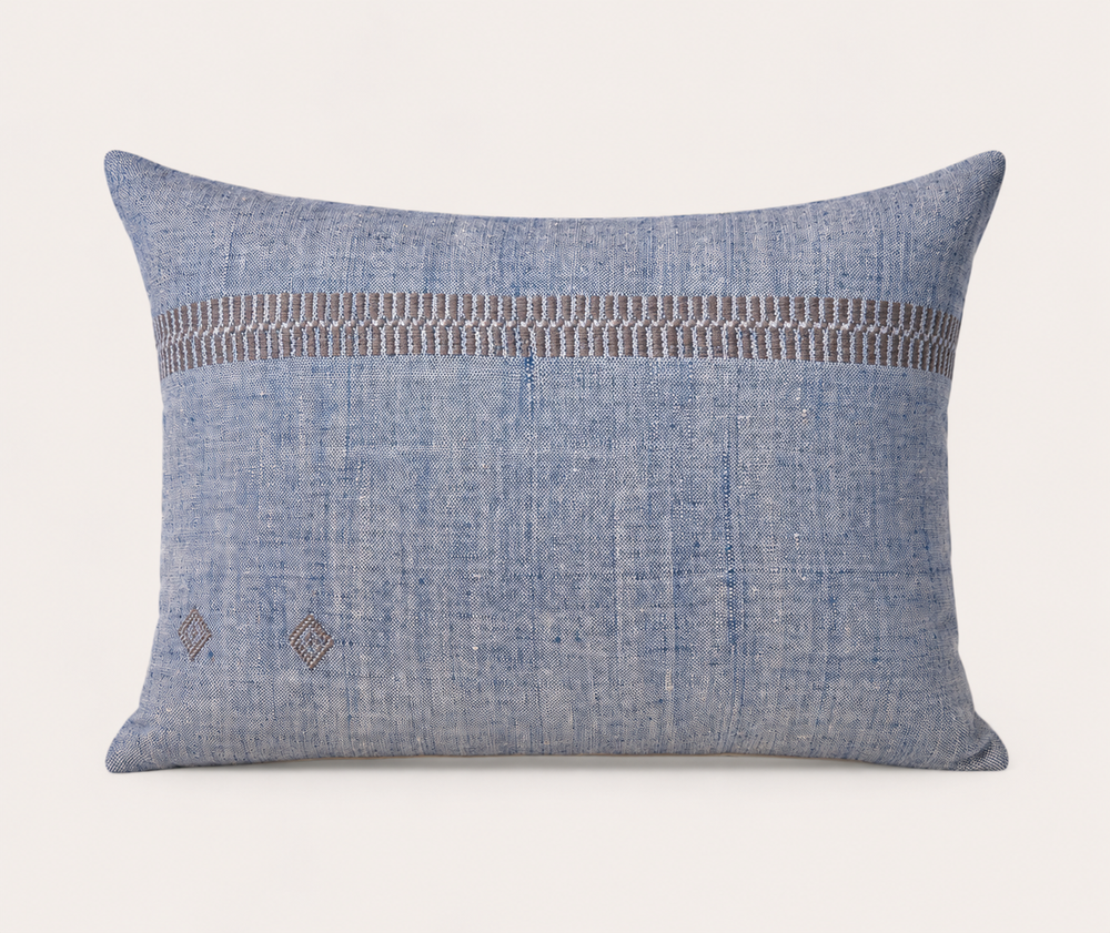 Vintage Fabric Pillow 23" x 19"