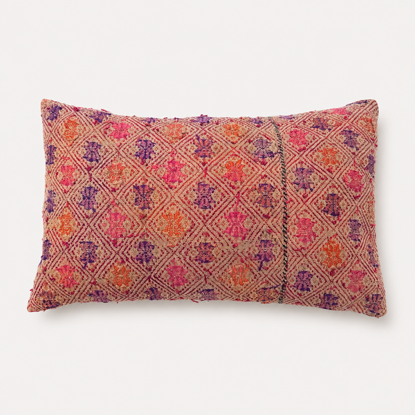 Vintage Fabric Pillow 17.5" x 10.5"