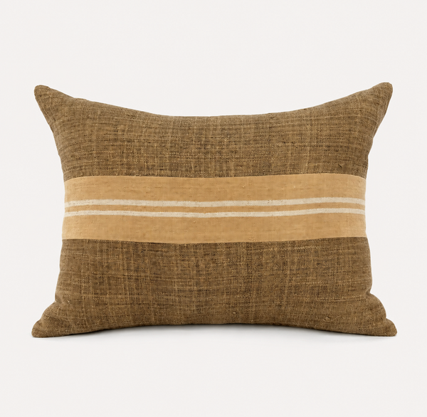 Vintage Fabric Pillow 19" x 14"