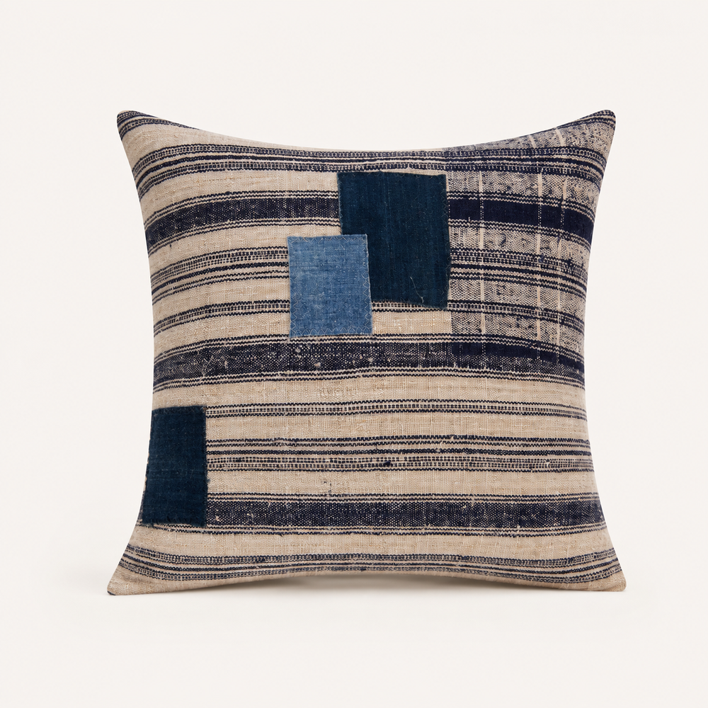 Vintage Fabric Pillow 17" x 17"