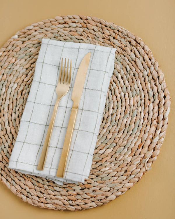 Stone Washed Linen Hemmed Dinner Napkin