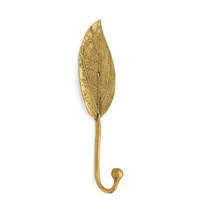 Brass Hook Forest Leaf