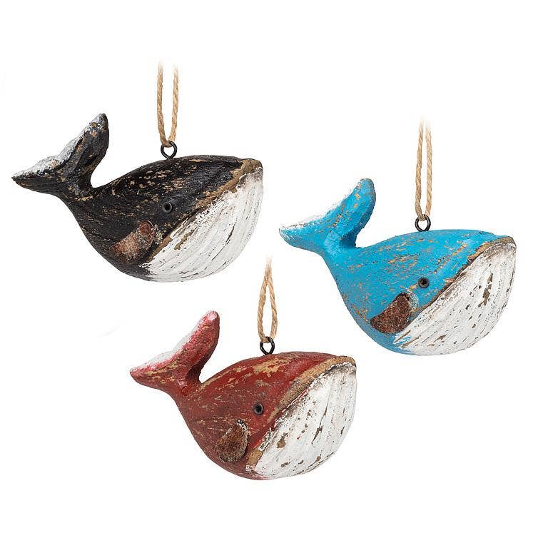 Carved Whale Ornament