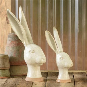 Hare Head, Ceramic - Sm - Matte White