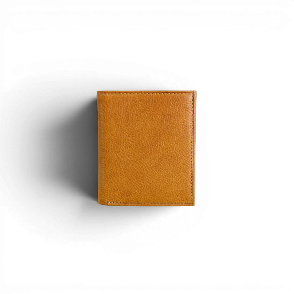 Compact Wallet Slanted Pocket Modern Saddle