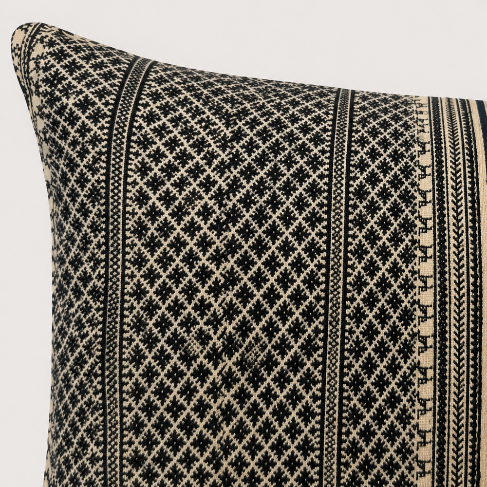 Vintage Fabric Pillow 20" x 12"