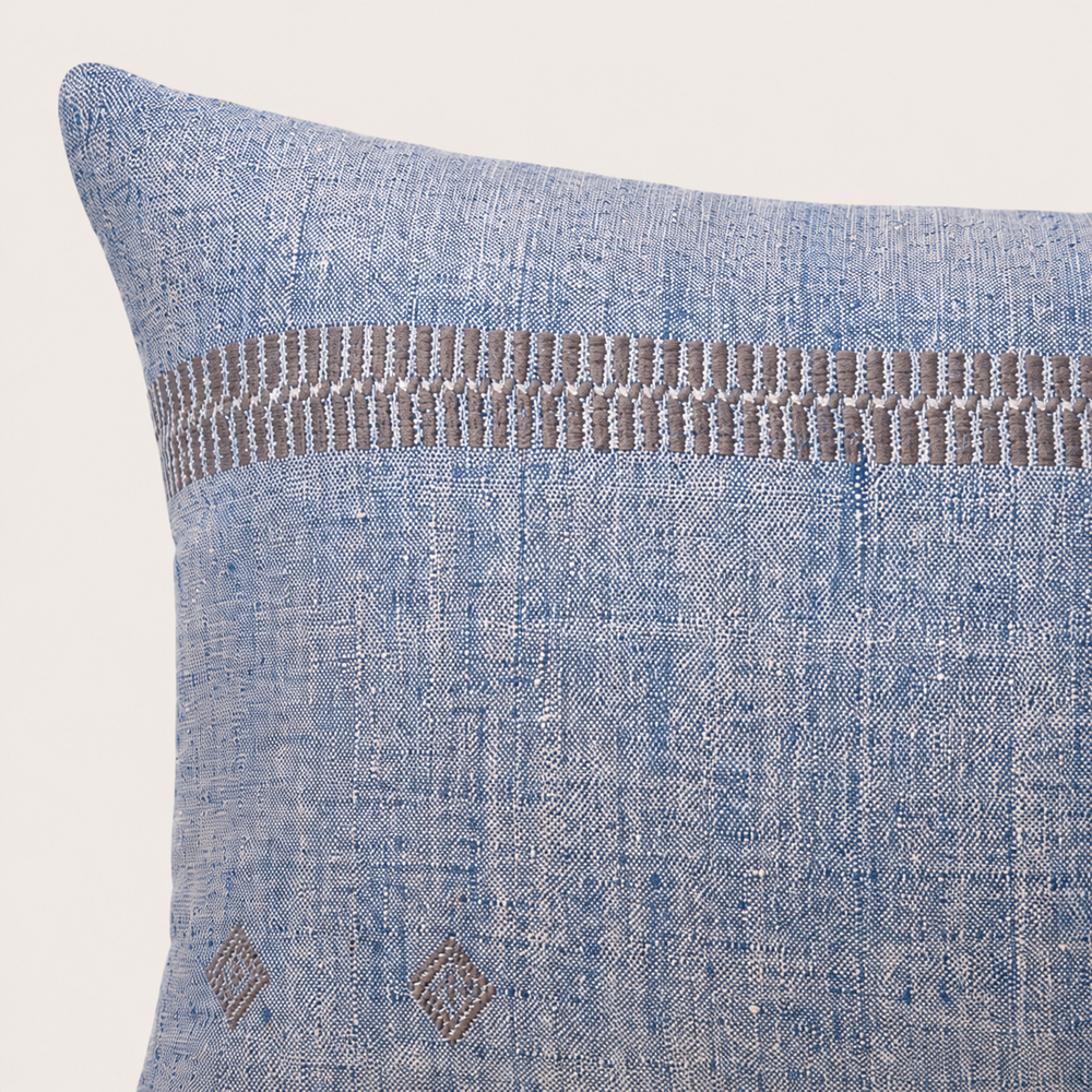 Vintage Fabric Pillow 23" x 19"