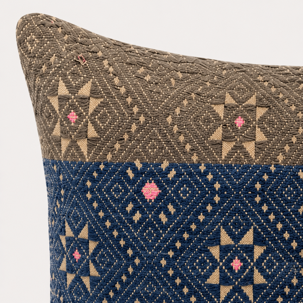 Vintage Fabric Pillow 16.5" x 12"