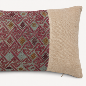 Vintage Fabric Pillow 24" x 10"