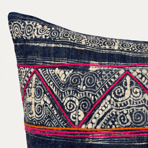 Vintage Fabric Pillow 19.5" x 19"