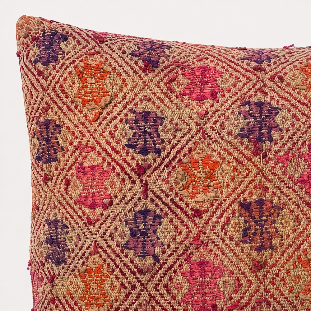 Vintage Fabric Pillow 17.5" x 10.5"