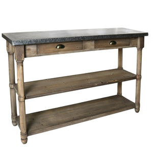 Zinc Top Kitchen Storage Table