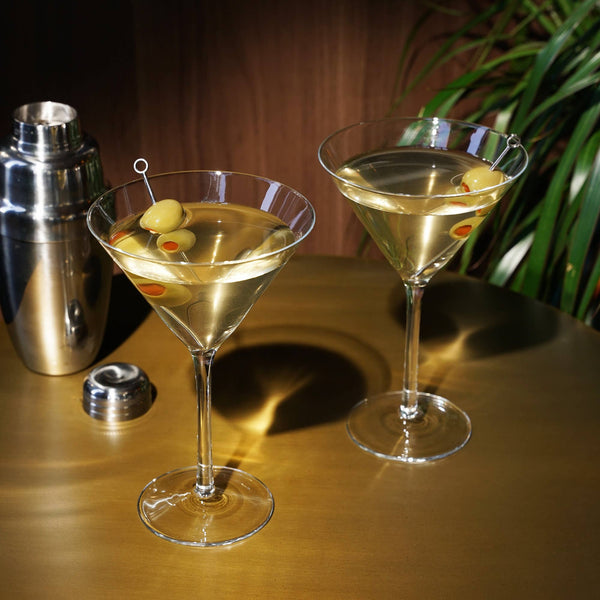 Raye™ Stemmed Crystal Martini Glasses Set of 2