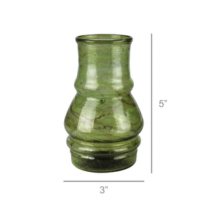 Val Vase, Green Glass