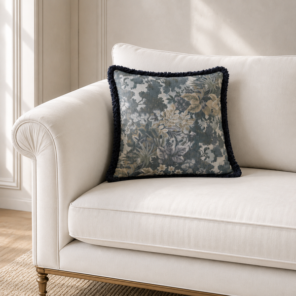 Fringed Square Cushion Tapestry