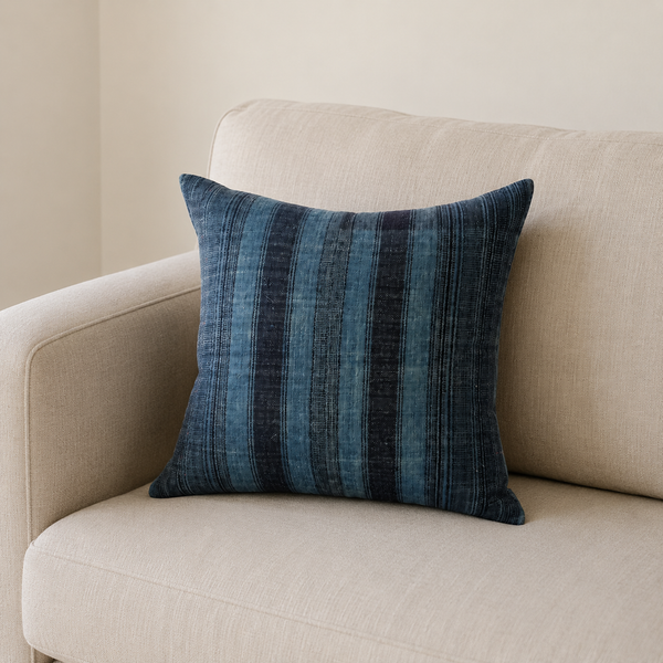 Vintage Fabric Pillow 18.5" x 18.5"