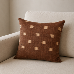 Vintage Fabric Silk Pillow 18" x 17.5"