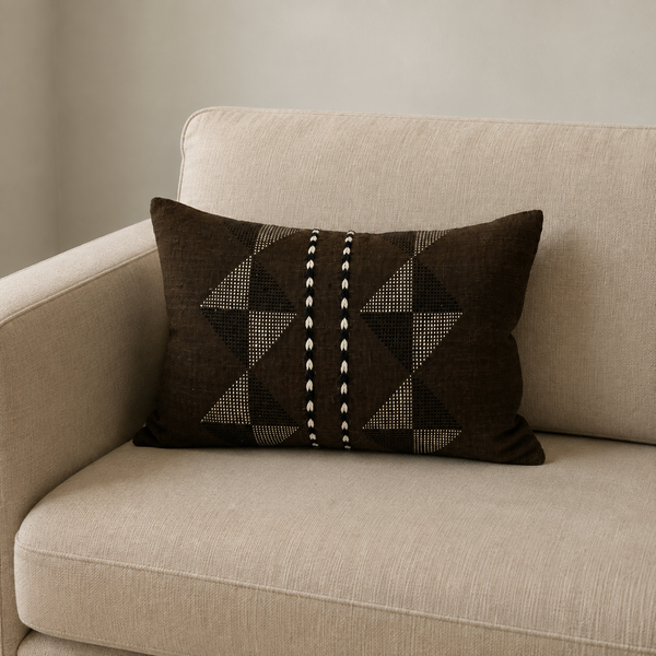Vintage Fabric Pillow 21” x 14”
