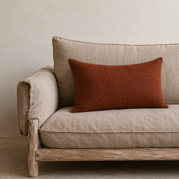 Vintage Fabric Pillow 21" x 15"