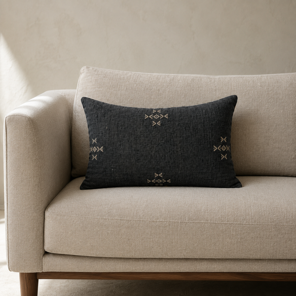 Vintage Fabric Pillow 18.5" x 14"