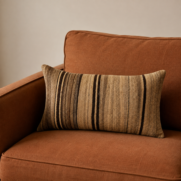 Vintage Fabric Pillow 21" x 11"
