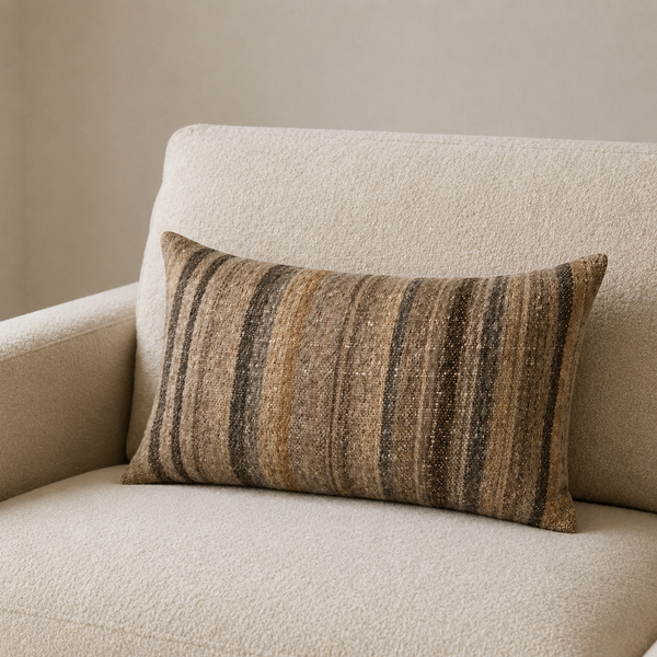 Vintage Fabric Pillow 22" x 14"