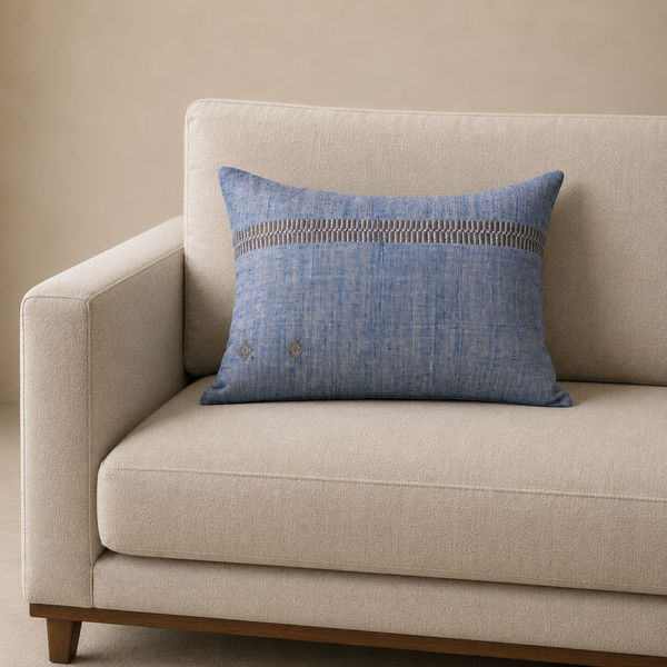 Vintage Fabric Pillow 23" x 19"