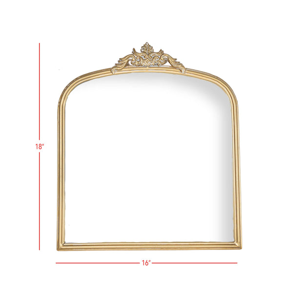 Antiqued Brass Wall Mirror