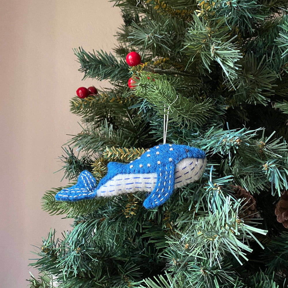 Blue Minke Whale Ornament