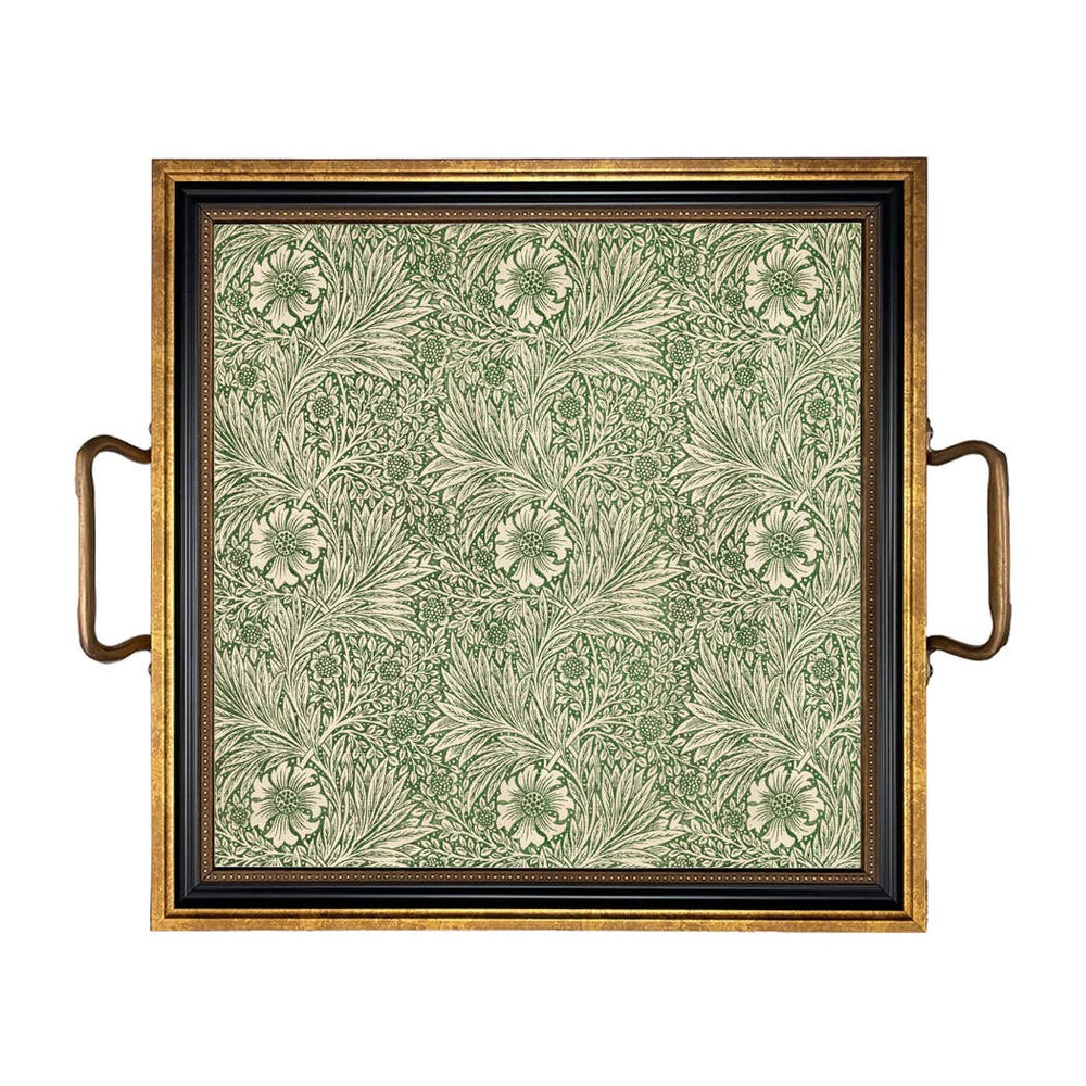 William Morris Marigold Decorative Tray with Brass Handles