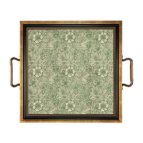 William Morris Marigold Decorative Tray with Brass Handles