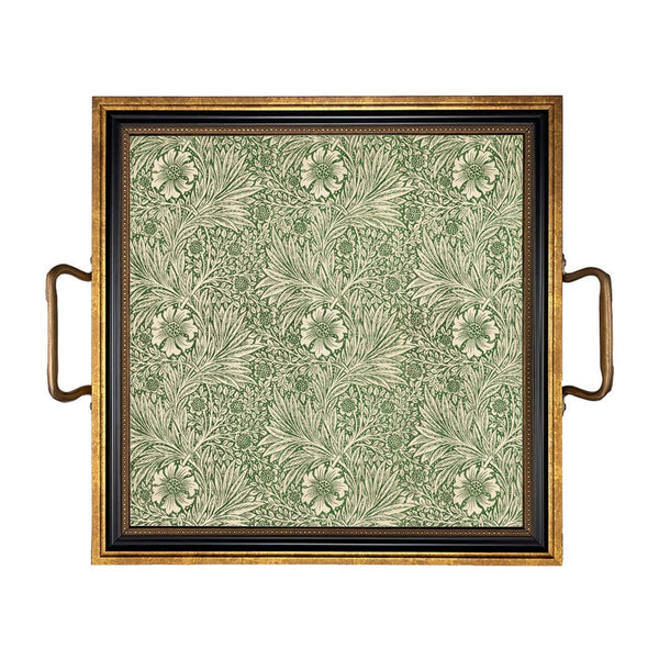 William Morris Marigold Decorative Tray with Brass Handles