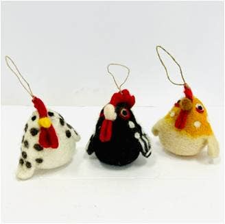 Felt Chicken Ornament