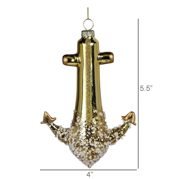 Anchor Ornament, Glass