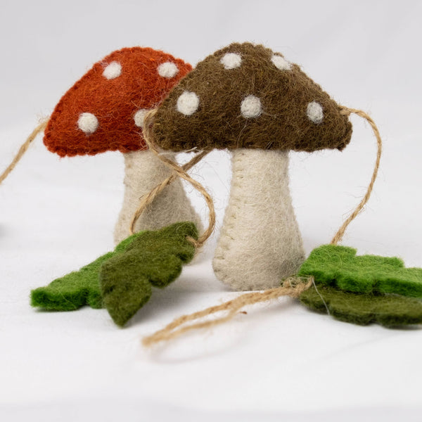 Felt Mushroom Garland