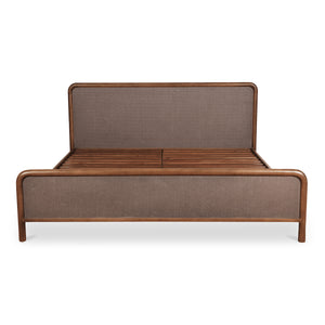 Warm Brown Woven King Bed