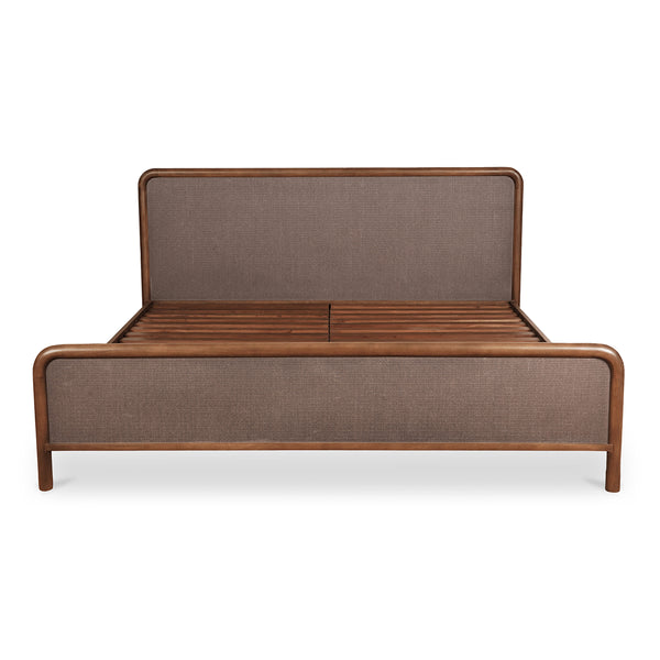Warm Brown Woven King Bed