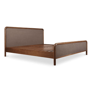 Warm Brown Woven King Bed
