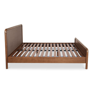 Warm Brown Woven King Bed