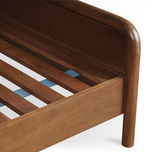 Warm Brown Woven King Bed