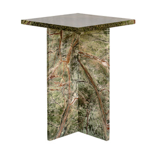 Rainforest Green Marble Accent Table