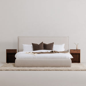 Wheat Upholstered Queen Bed