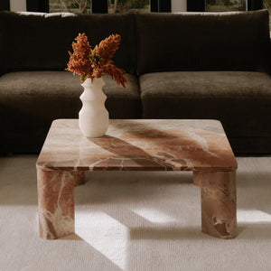 Orange Levante Marble Coffee Table