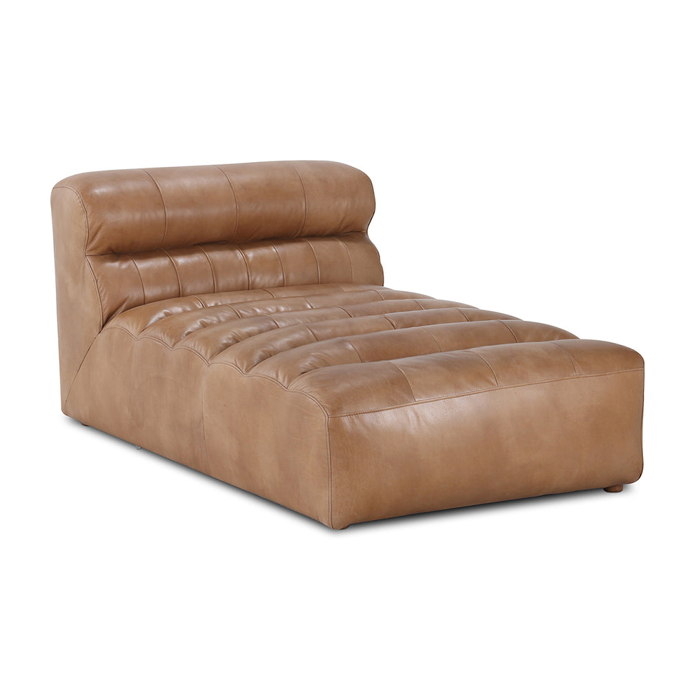Ramsay Leather Chaise Tan